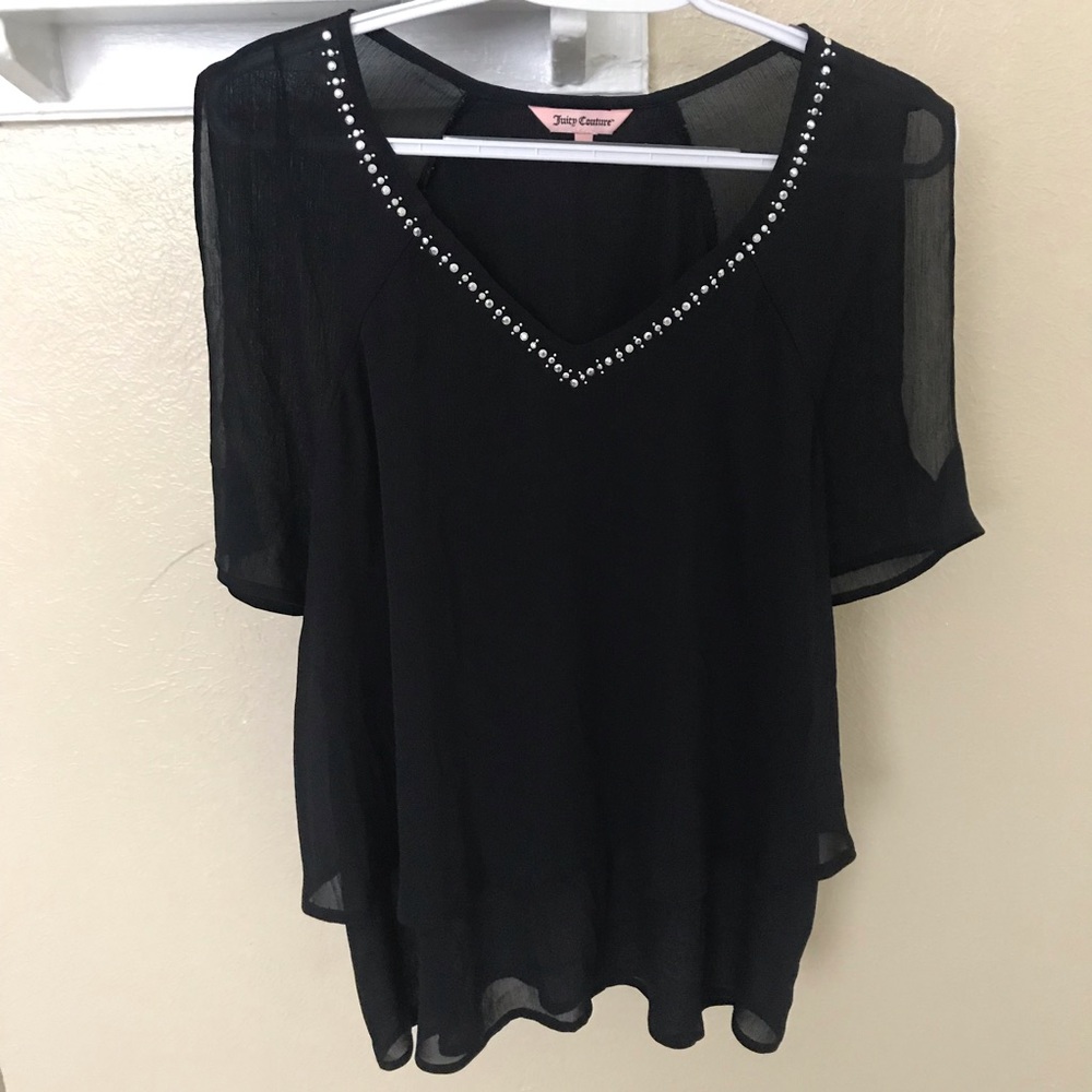 Juicy couture black blouse